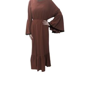 Elegant Brown Maxi Dress